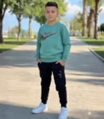 Nıke Baskılı Suprem Pamuklu Kumaş Alt Üst Şık Takım - Görsel 2