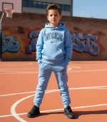 Nike Baskılı Üç İplik Şardonlu Tam Kışlık Takım - Görsel 2