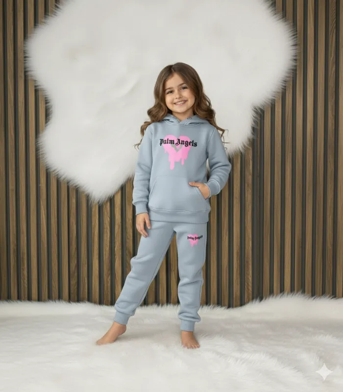 1-15 Palmangles Baskılı Üç İplik Şardonlu Takım - Görsel 1