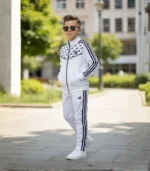 Adidas Baskılı Doubleface Kumaş Alt Üst Eşofman Takımı A Kalite - Görsel 5