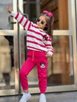 Yeni Sezon 3 İplik Şardonlu Penye Takım  Kız Çocuk - Görsel 3