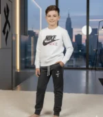 Nıke Baskılı Suprem Pamuklu Kumaş Alt Üst Şık Takım