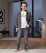 Polo Baskılı Ceket Tişört Pantolon Kot Takım