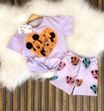 Mickey Desenli Kız Çocuk Alt Üst Yazlık Takım - Görsel 6