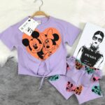 Mickey Desenli Kız Çocuk Alt Üst Yazlık Takım - Görsel 2