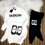 Balenciaga Baskılıuprem Penye Kumaş Takım - Görsel 2