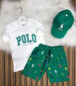 POLO Baskılı Süper Üçlü,Yaza Şık Gir