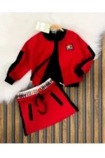 Süper Üçlü Kız Çocuk Penye Takım - Görsel 4