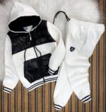 Armani Baskılı A Kalite Üç İplik Jardonlu Tam Kışlık Takım