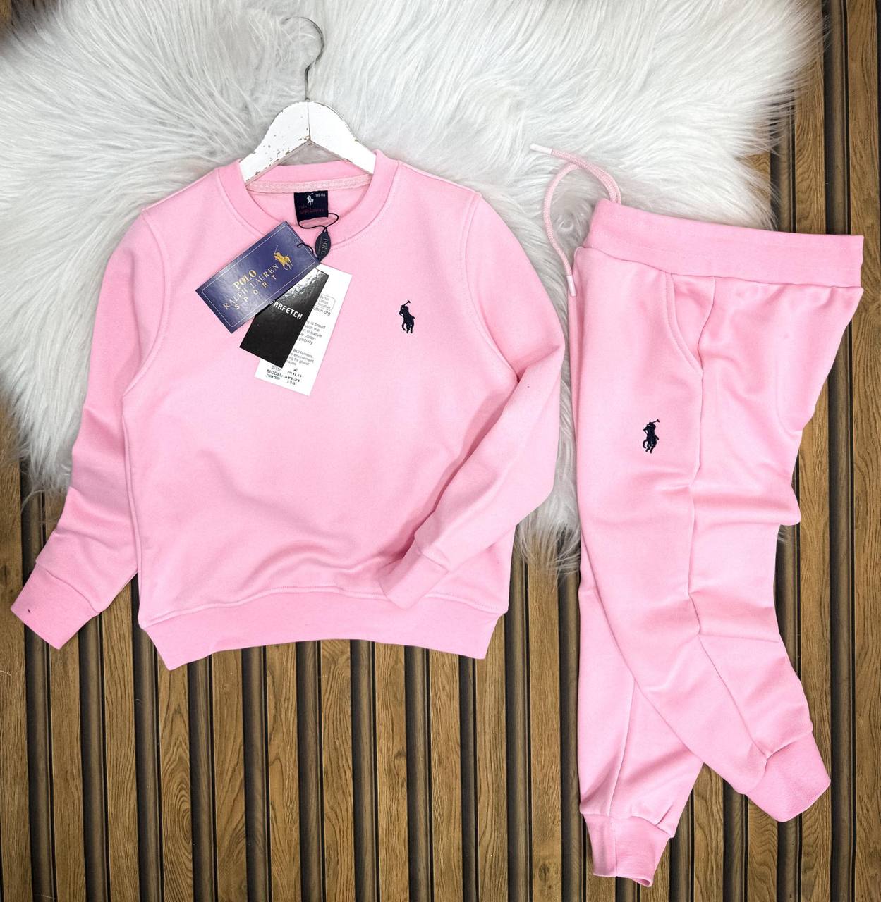 2bd2a2c7-9bf1-44dc-9537-1e0c9facbf15 Polo Baskılı Üç İplik Suprem Pamuklu Alt Üst Eşofman Takımı - Görsel 1