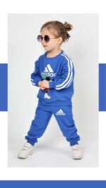 Adidas Baskılı Kız Çocuk İkili Takım  İki İplik Sıkı Dokuma Kumaş Ve Likralı Rahat Tasarım" - Görsel 3