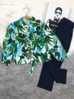 Şıklığın Zarif Dokunuşu: Desenli Bluz &  Pantolon Kombin - Görsel 4