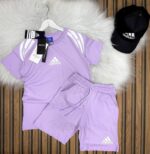 Tişört Şort ve Şapkalı 3 lü Takım  Kız Çocuk - Görsel 4