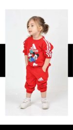 Adidas Baskılı Kız Çocuk İkili Takım  İki İplik Sıkı Dokuma Kumaş Ve Likralı Rahat Tasarım"