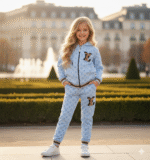 Louis Vuitton Baskılı Kız Çocuk Alt Üst Takım