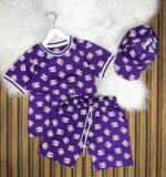 Dolce  Gabbana Baskılı 3 lü Yazlık Takım  Şapka Tişört Şort