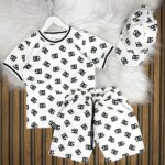 Dolce & Gabbana Baskılı 3’lü Yazlık Takım – Şapka, Tişört, Şort