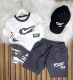 Tişört Şort Ve Şapkalı 3 lü Takım  Erkek Çocuk - Görsel 5