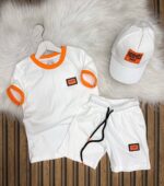 Hermes Paris Baskılı Şapkalı Üçlü Yazlık Takım – A Kalite