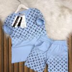 Lacoste Baskılı Şapka Kısa Kollu Tişört  Şort Takımı  Yazlık 3Lü Kombin