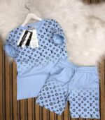 Lacoste Baskılı Şapka Kısa Kollu Tişört  Şort Takımı  Yazlık 3Lü Kombin