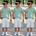 Gabardin Kısa Pantolon  Penye Tişört Takım - Görsel 2