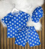 Dolce  Gabbana Baskılı 3 lü Yazlık Takım  Şapka Tişört Şort - Görsel 2