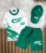 Tişört Şort Ve Şapkalı 3 lü Takım  Erkek Çocuk - Görsel 4