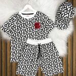 Hugo Baskılı Şapkalı Şortlu Ve Tişörtlü Yazlık Takım